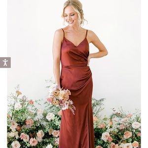 Revelry Copper Satin Dress